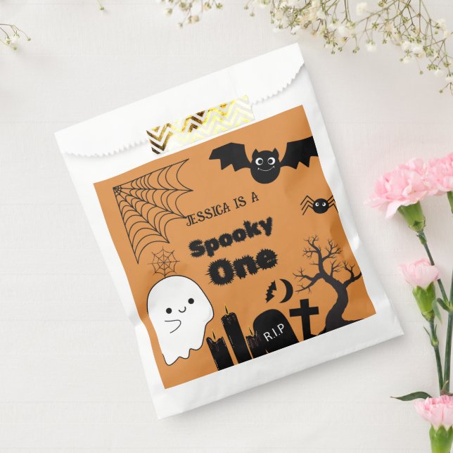 Sachets En Papier Halloween Sppoky One Premier anniversaire fête (Scellé)
