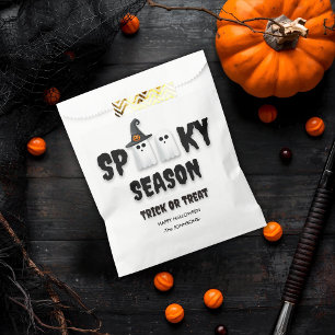Sachets En Papier Halloween Trick ou Treat - Fantômes de saison Éffr