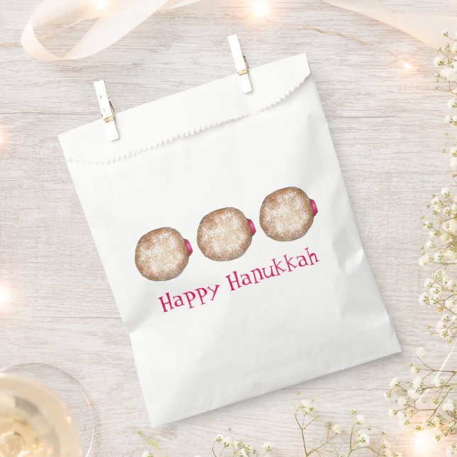 Sachets En Papier Hanoukka Chanukah Fêtes juives Jelly Doughnut (Coupé)
