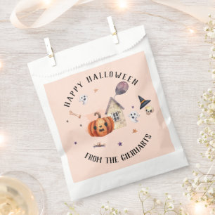 Sachets En Papier Happy Halloween Famille Traite Personnalisé