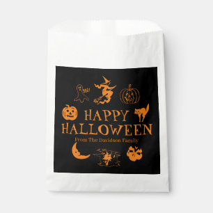 Sachets En Papier Happy Halloween personnalisé nom cadeau gâter
