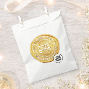 Sachets En Papier Happy Purim GOLD Seal Corporate Favoriser Sac