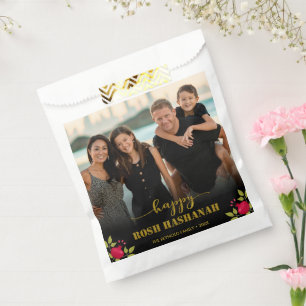 Sachets En Papier Happy Rosh Hashanah Luxury Gold Script Photo
