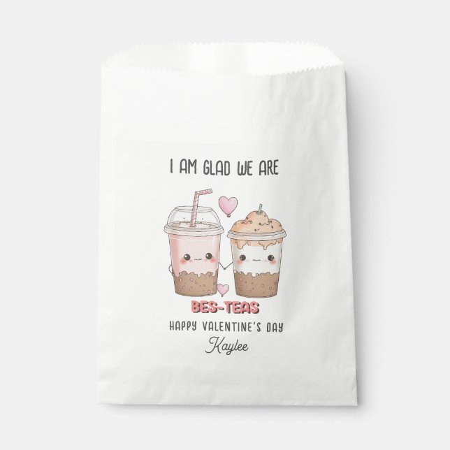 Sachets En Papier Heureux que nous sommes Bes-teas KID Valentines Jo (Devant)