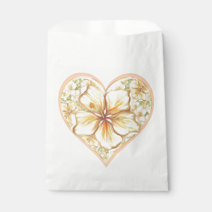 Sachets En Papier Hibiscus & dentelle JAUNE