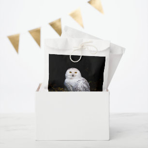 Sachets En Papier Hibou des neiges majestueux d'hiver