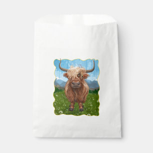 Sachets En Papier Highland Cow Anniversaire Party