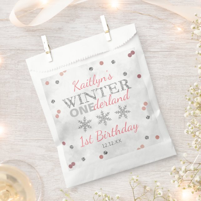Sachets En Papier Hiver ONE derland 1er anniversaire (Coupé)