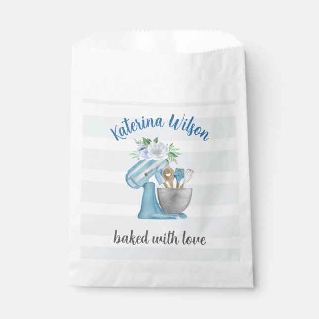 Sachets En Papier Home Bakery Blue Flower Mixer (Devant)