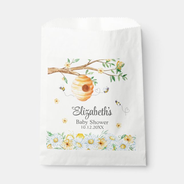 Sachets En Papier Honeypeb Bee Chamomile Baby shower (Devant)