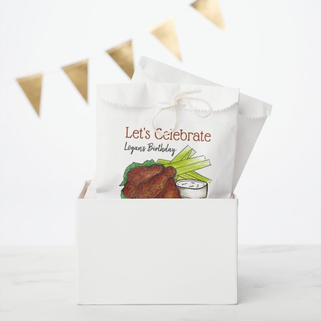 Sachets En Papier Hot Chicken Wings Fêtons la fête d'anniversaire (Fête)
