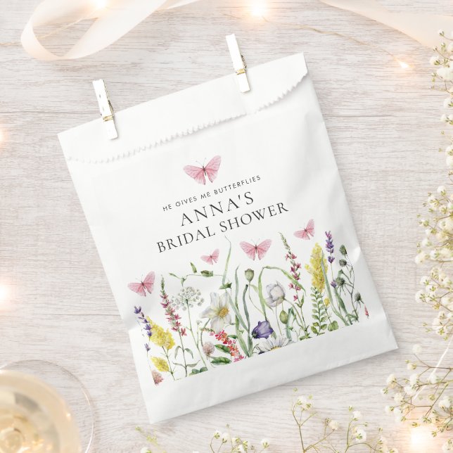 Sachets En Papier Il Me Donne Fête des mariées Aux Papillons (Coupé)