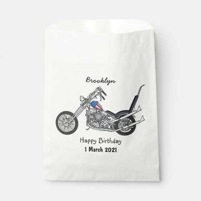 Sachets En Papier Illustration de Chopper Motorcycle 1950 (Devant)