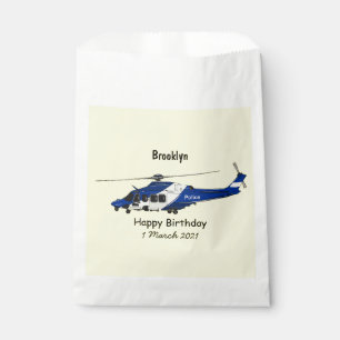 Sachets En Papier Illustration de l'hélicoptère de police