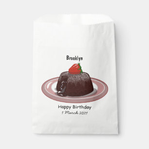 Sachets En Papier Illustration du gâteau de lave au chocolat