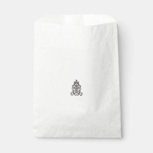 Sachets En Papier image en noir et blanc d'un design orné
