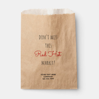 Sachets En Papier Immobilier Red Hot Market Vendeur Pop By