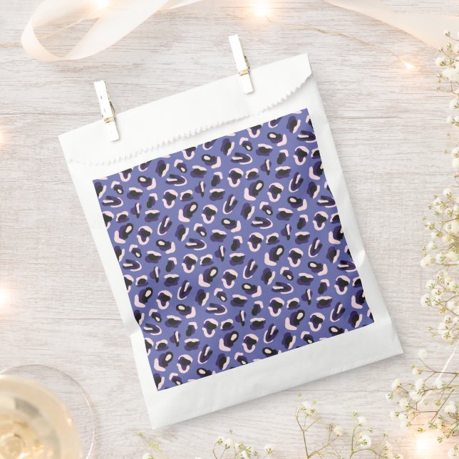 Sachets En Papier Impression d'animal abstrait violet (Coupé)