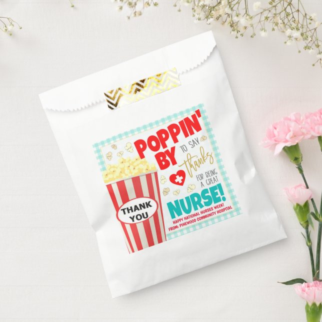 Sachets En Papier Infirmière Appréciation Popcorn Treat Bags (Scellé)