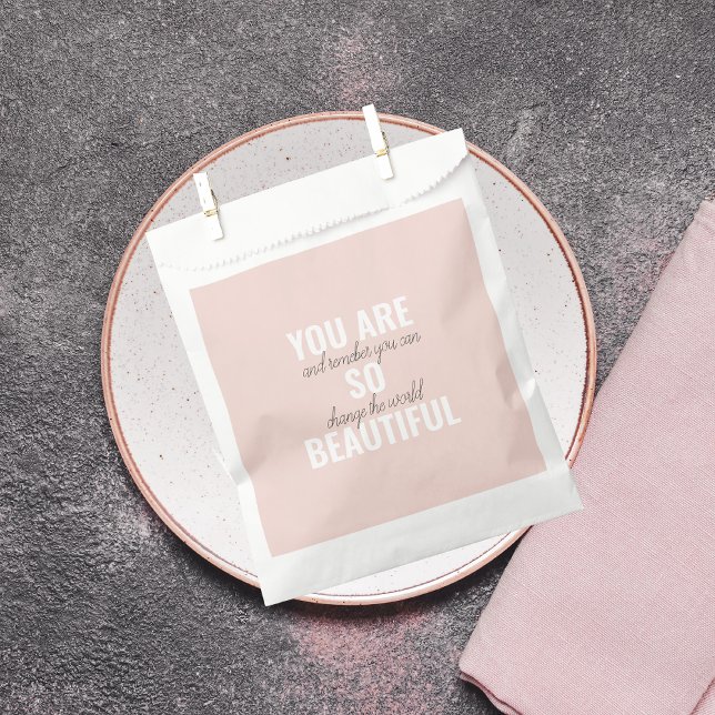 Sachets En Papier Inspiration Vous Êtes Si Belle Citation Positive (Créateur téléchargé)