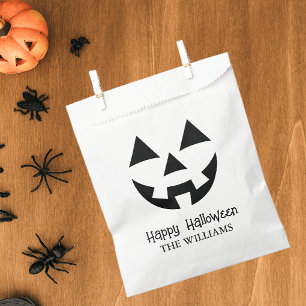 SACHETS EN PAPIER JACK-O'-LANTERN HAPPY HALLOWEEN FAMILLE NOM