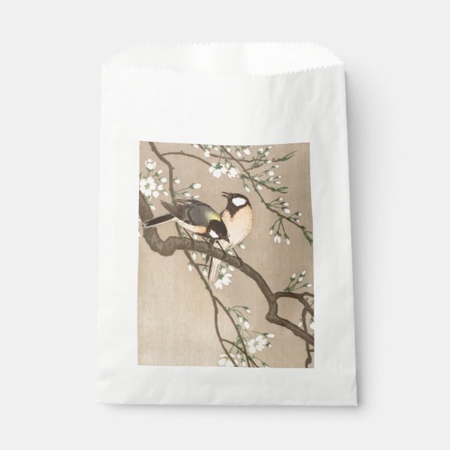 Sachets En Papier Japonais Asiatique Koson Bird Chickadee Songbird (Devant)