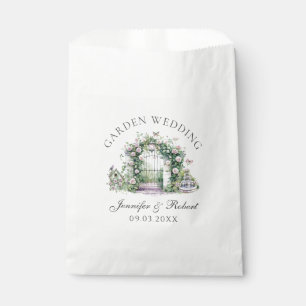 Sachets En Papier Jardin romantique Mariage Floral Arch Fontaine