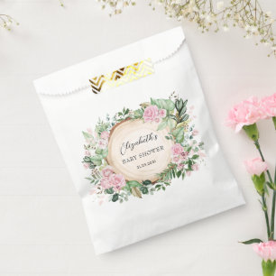 Sachets En Papier Jardin rose rustique Rose verdure Baby shower fill