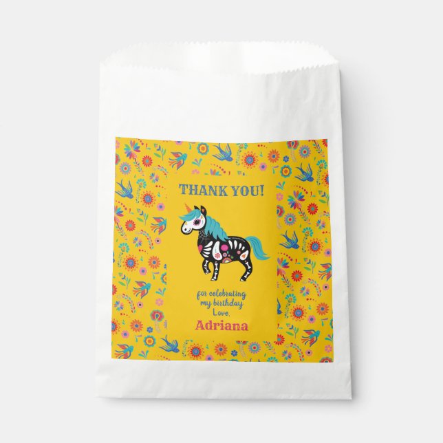 Sachets En Papier Jaune | Jour de la fête d'anniversaire de la licor (Devant)