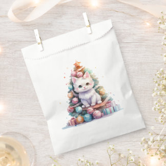 Sachets En Papier Joli Chat de Noël Arbre de Noël Coloré