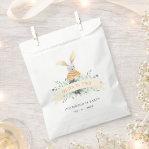 Sachets En Papier Joli Lapin Vert Jaune Feuillage N'Importe Quel Âg