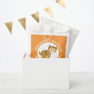 Sachets En Papier Joli petit tigre personnalisé dessin animé anniver