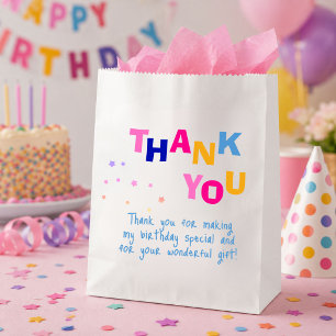 Sachets En Papier Jolie Étoiles Colorées Fille Anniversaire Merci