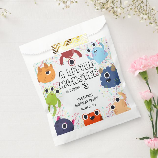 Sachets En Papier Jolie fête d'anniversaire de Little Monster pour t (Scellé)
