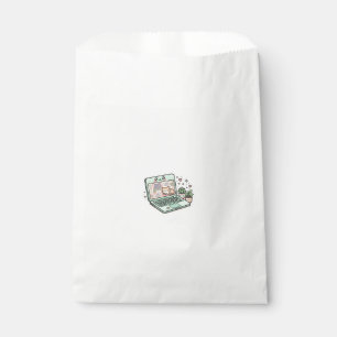 Sachets En Papier Jolis Chat Ordinateur Kawaii Ambiance Détente Plan
