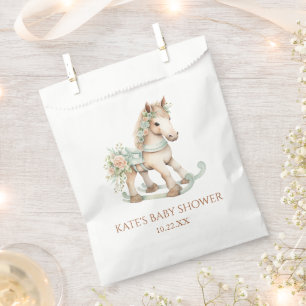 Sachets En Papier Jouet Vintage Floral Rocking Horse Baby shower