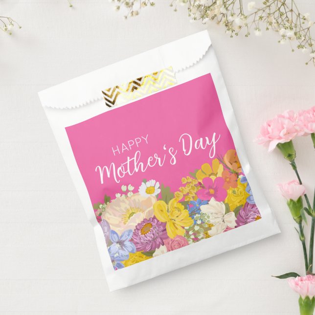 Sachets En Papier Joyeuse Fête des mères florales (Scellé)