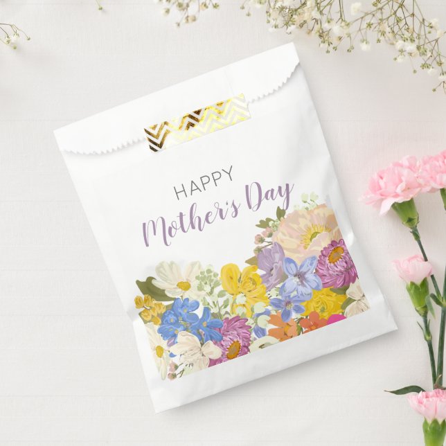Sachets En Papier Joyeuse Fête des mères florales (Scellé)