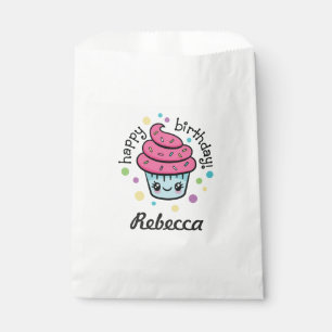 Sachets En Papier Joyeux Anniversaire Cupcake sac de faveur