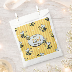 Sachets En Papier Joyeux Anniversaire Mignonne Abeille Rayée Jaune R