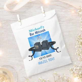 Sachets En Papier Joyeux Bar Mitzvah 20XX Tefillin Mazel Tov !