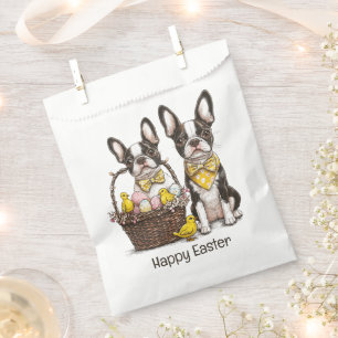 Sachets En Papier Joyeux Chiens de Pâques Boston Terrier