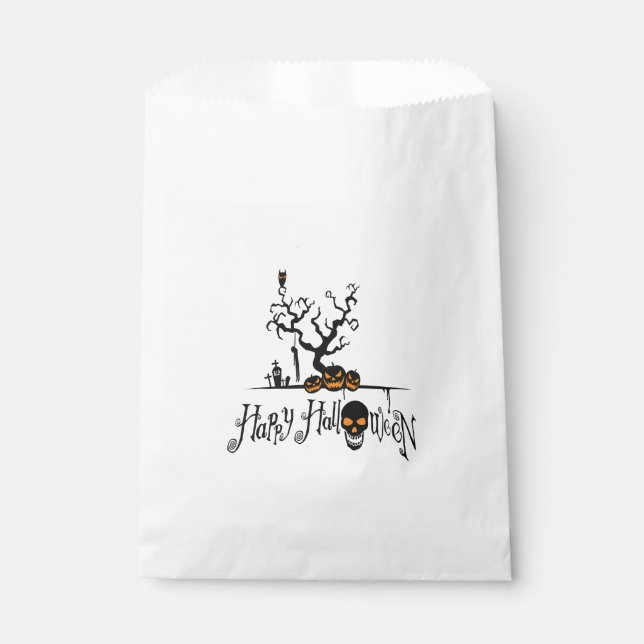 Sachets En Papier Joyeux Halloween Grave Yard (Devant)