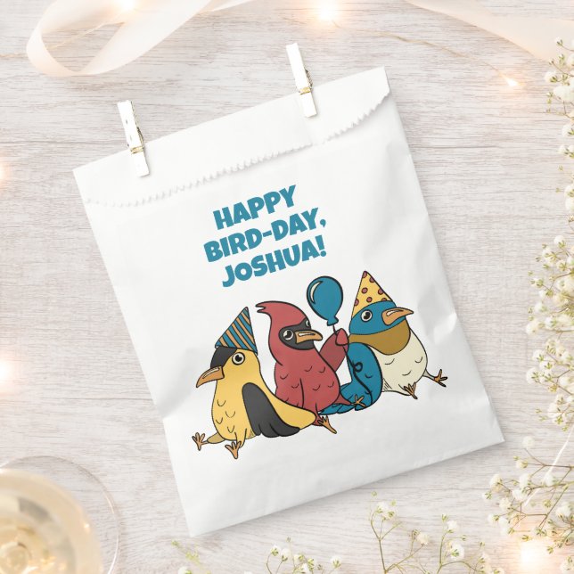 Sachets En Papier Joyeux Jour des Oiseaux Cartoon Oiseaux à thème An (Coupé)