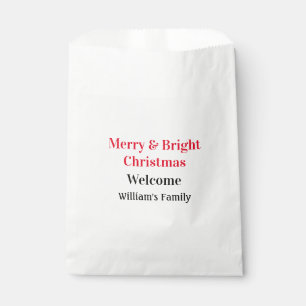 Sachets En Papier Joyeux Noël lumineux ajoutez le nom de famille bie