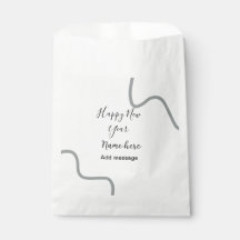 Joyeux nouvel an nom message gris simple vacances 