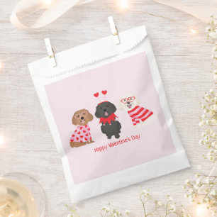 Sachets En Papier Joyeux Valentines Day Chiens de Maltipoo