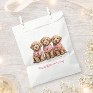 Sachets En Papier Joyeux Valentines Day Goldendoodle Dogs