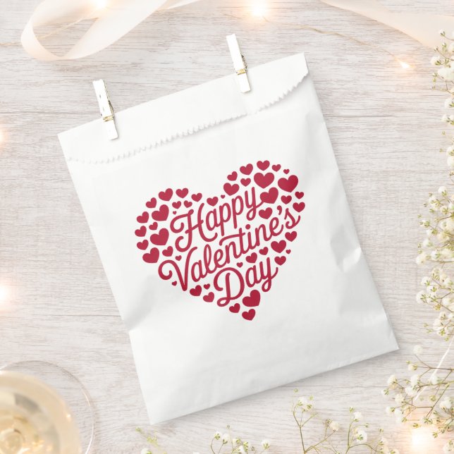 Sachets En Papier Joyeux Valentines Day Valentine Love Heart (Coupé)