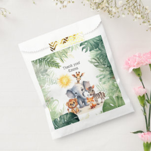 Sachets En Papier Jungle safari mignon bébé animaux thème de la fête